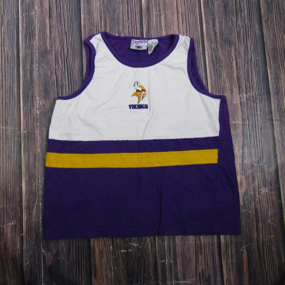 Minnesota Vikings Womens Large Purple NFL Jersey Tank Top‎ Game Day Clothing Co